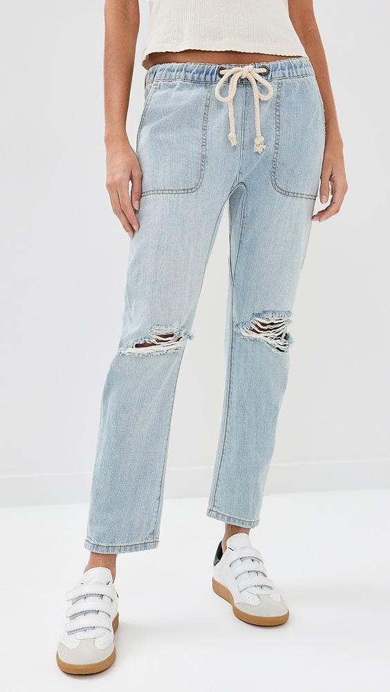 One Teaspoon Shabbies Drawstring Boyfriend Jeans | Shopbop product image