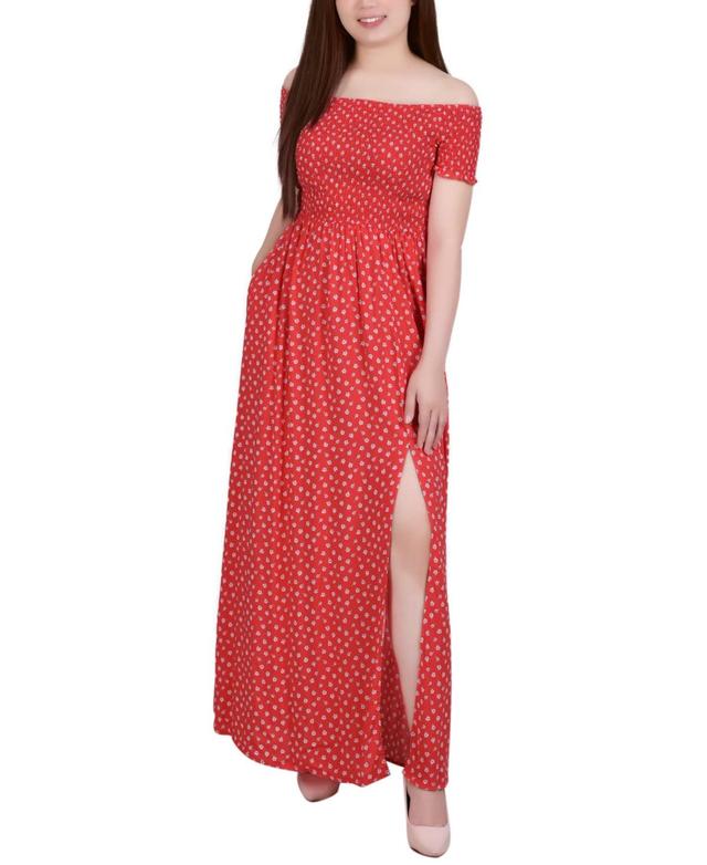 Ny Collection Womens Smocked Bodice Maxi Dress Product Image