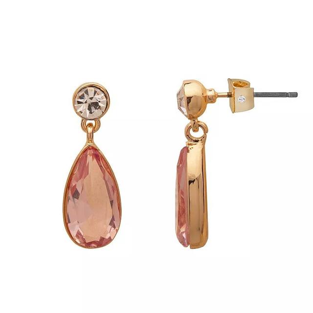 LC Lauren Conrad Gold Tone Pear Shaped Drop Earrings, Womens Product Image