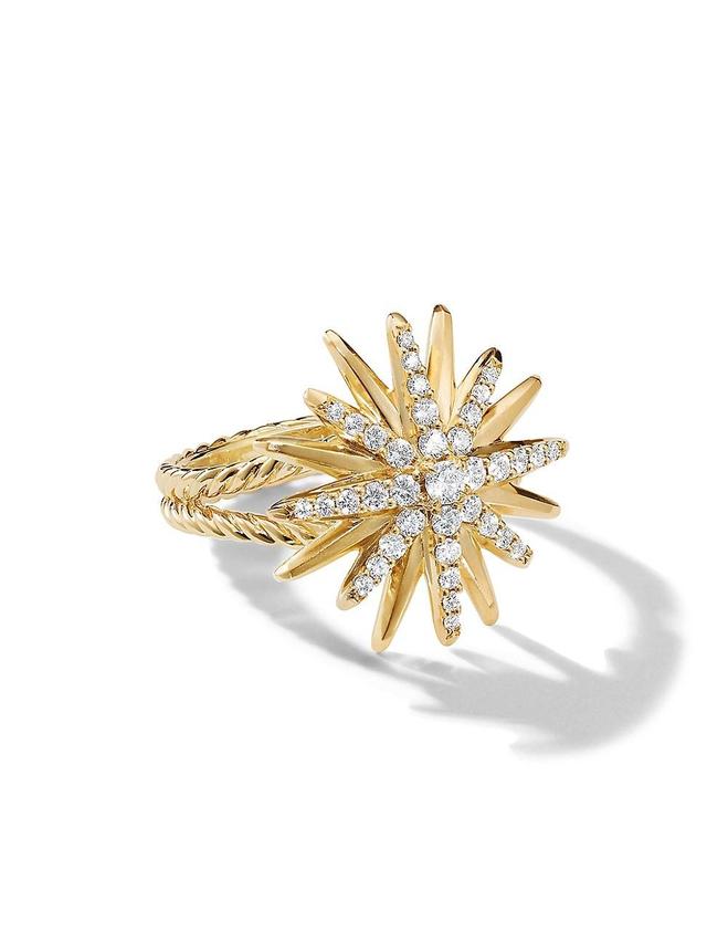 Womens Starburst Ring in 18K Yellow Gold Product Image