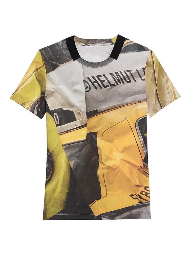 Mens Crinkled Photo Print T-Shirt Product Image