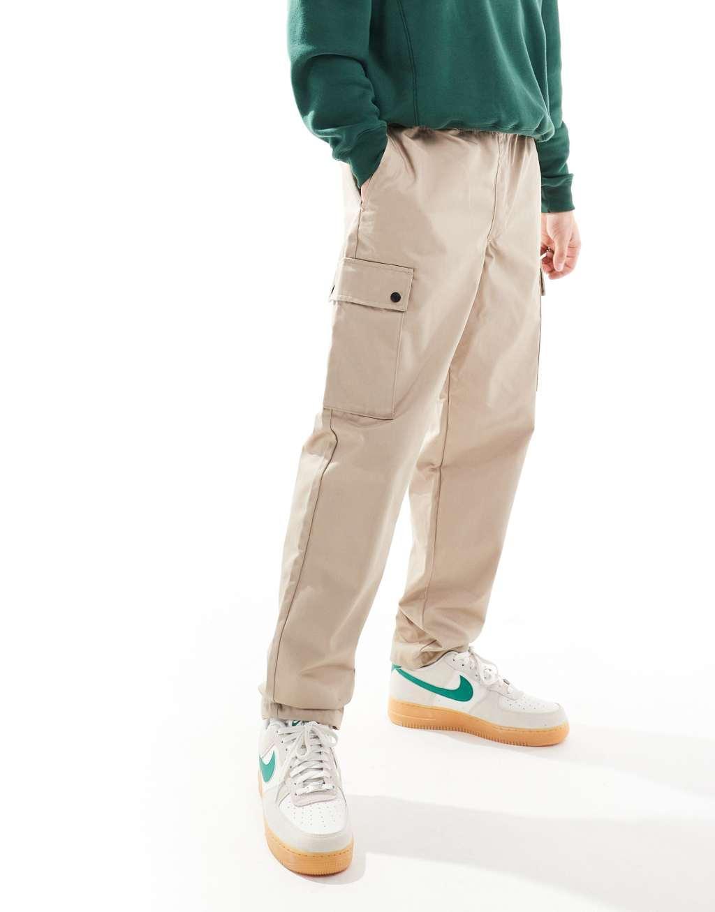 Jack & Jones bill wide fit cargo pants in beige product image