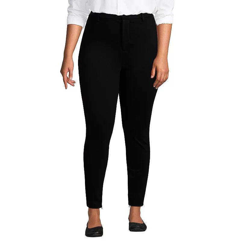 Plus Size Lands End High Rise Ponte Polished Leggings, Womens Product Image