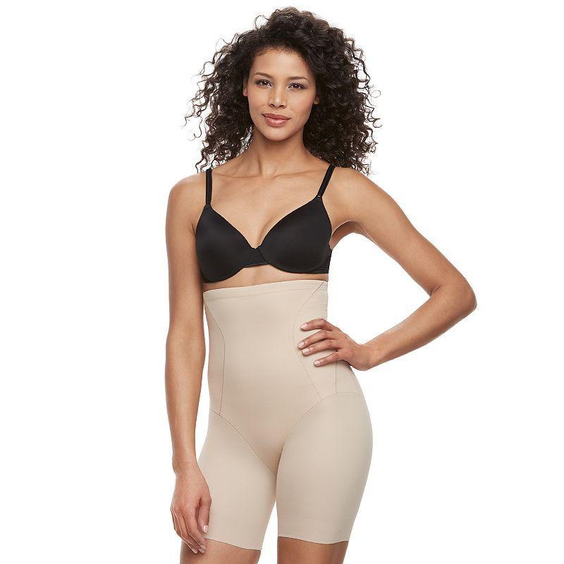 Naomi & Nicole Ultra-Firm Control Shapewear Womens Inside Magic Hi Waist Thigh Slimmer 7929 Product Image