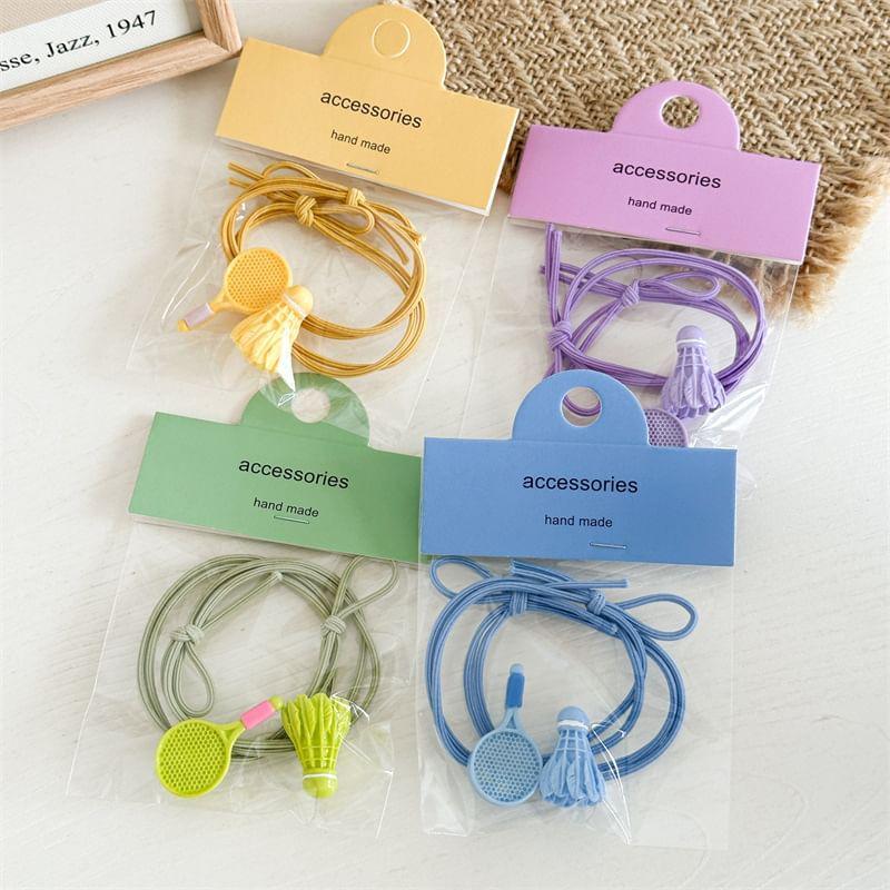 Set: Racquet Hair Tie + Shuttlecock Hair Tie Product Image