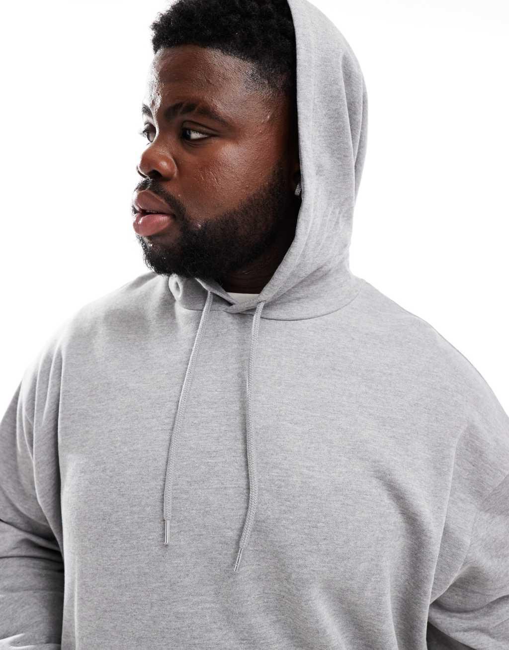 ASOS DESIGN essential oversized hoodie in heather gray Product Image