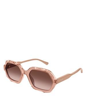 Womens Olivia 56MM Acetate Rectangular Sunglasses Product Image