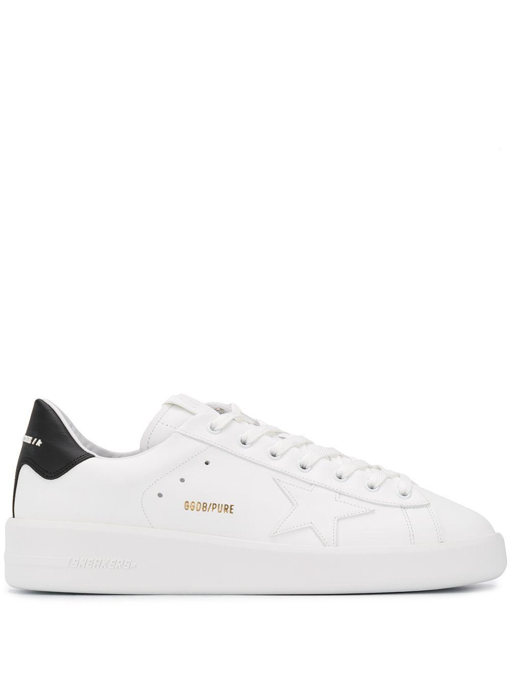 GOLDEN GOOSE Pure Star Sneakers In White Black Product Image