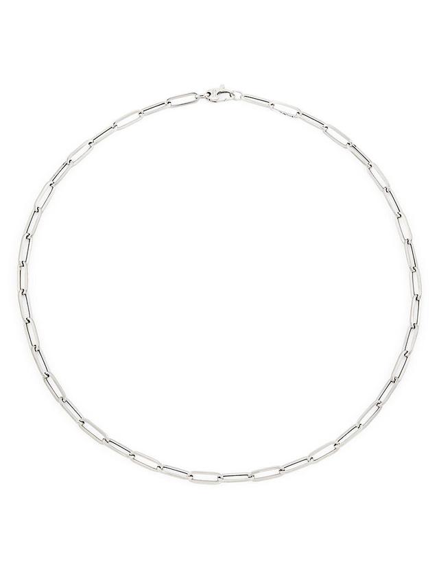 Belk & Co Paperclip Necklace, White Product Image