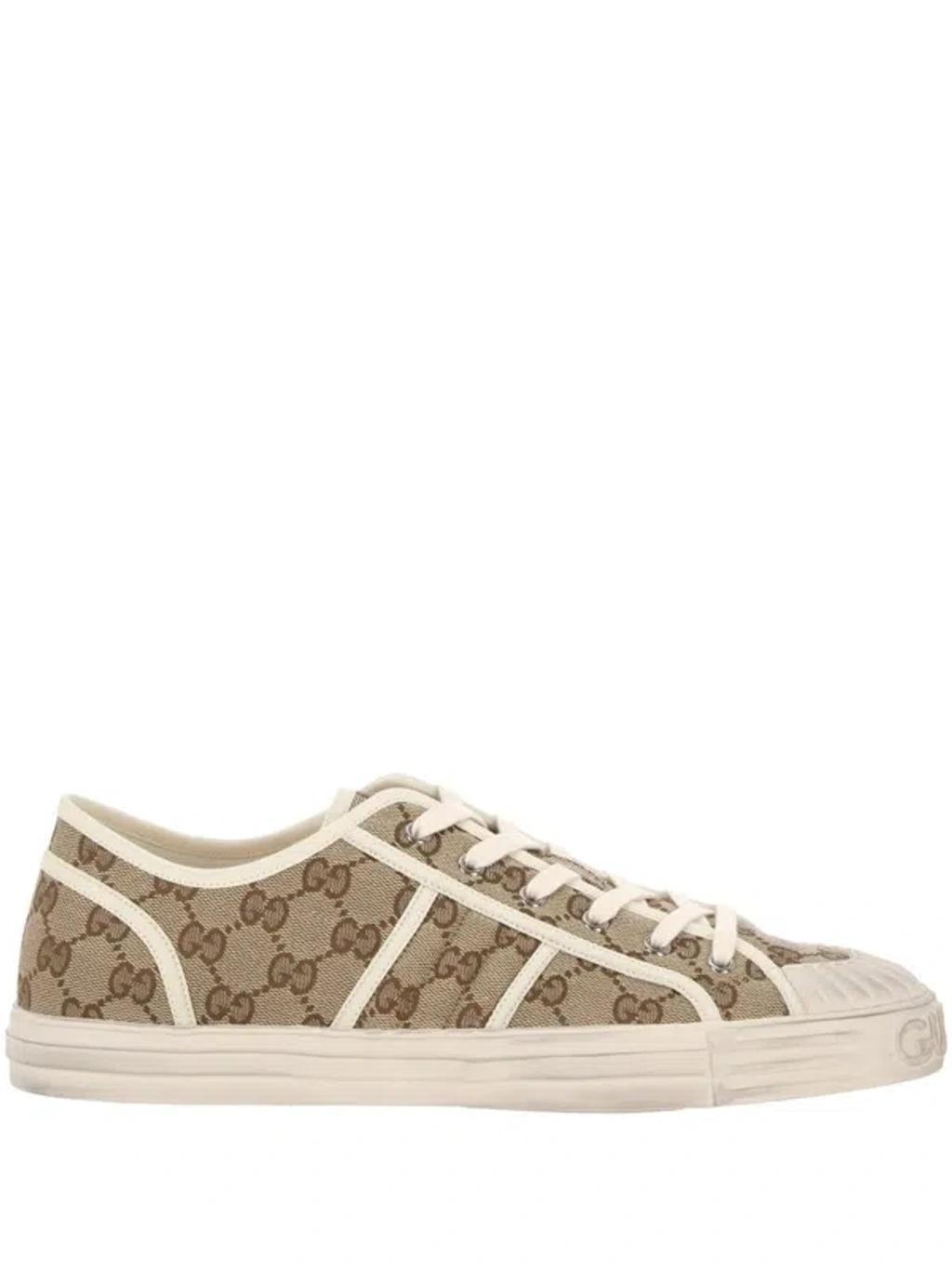 GUCCI Mens Beige Ebony Julio Gg Canvas Low-top Trainers Product Image