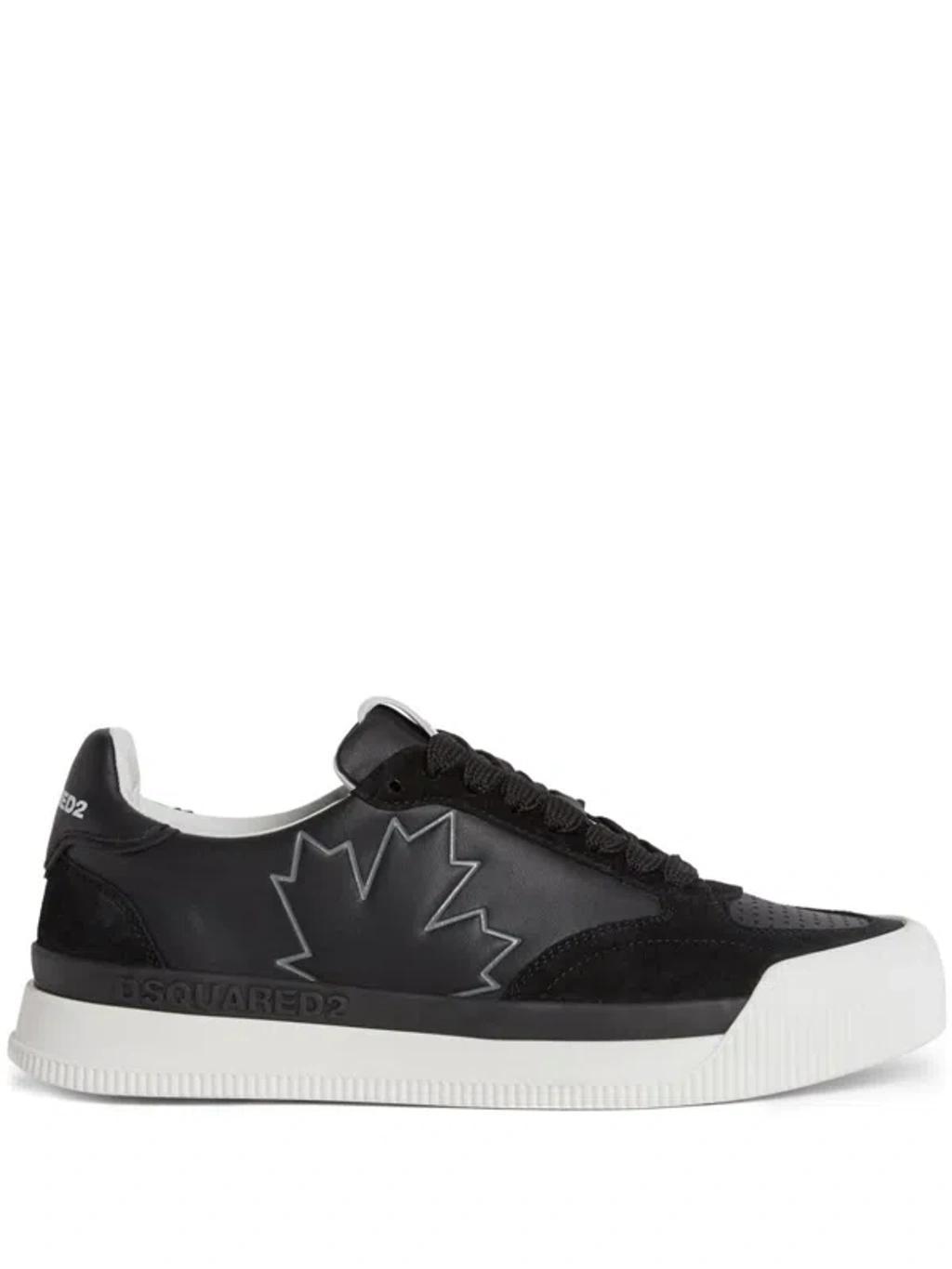 DSQUARED2 Logo-print Low-top Sneakers In Black Product Image