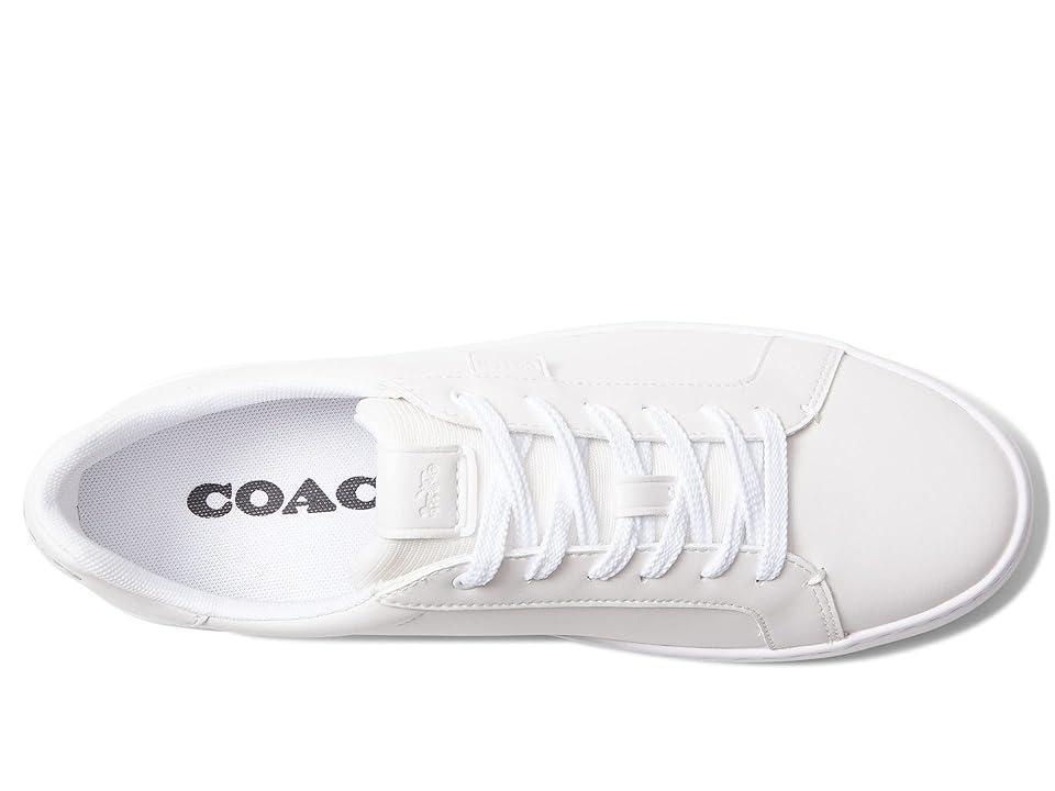 COACH Lowline Leather Low Top (Optic ) Men's Shoes Product Image