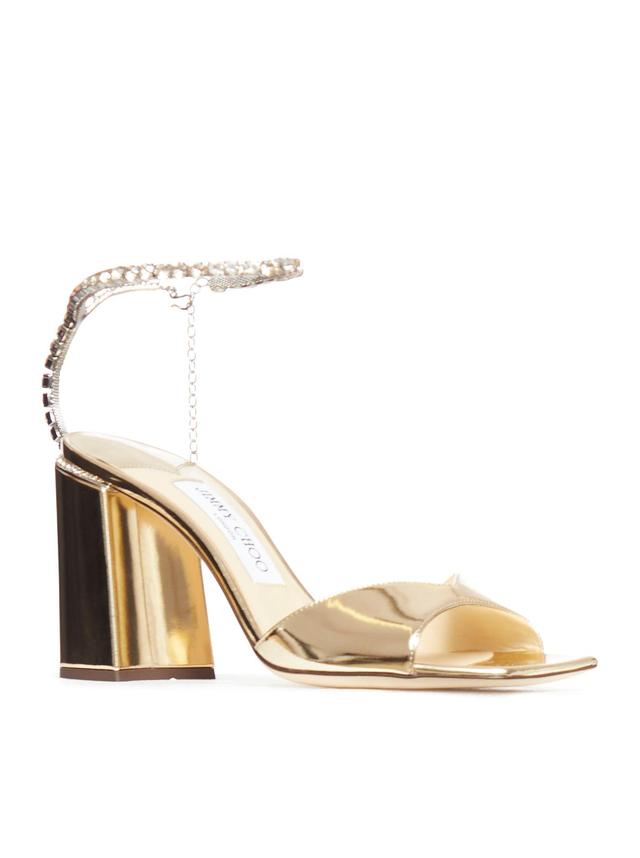 JIMMY CHOO Saeda Sandal 85 In Metallic Product Image