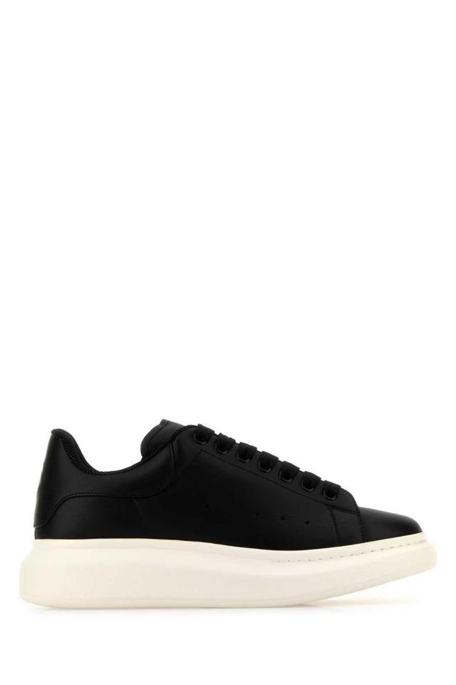 Black Leather Sneakers Product Image