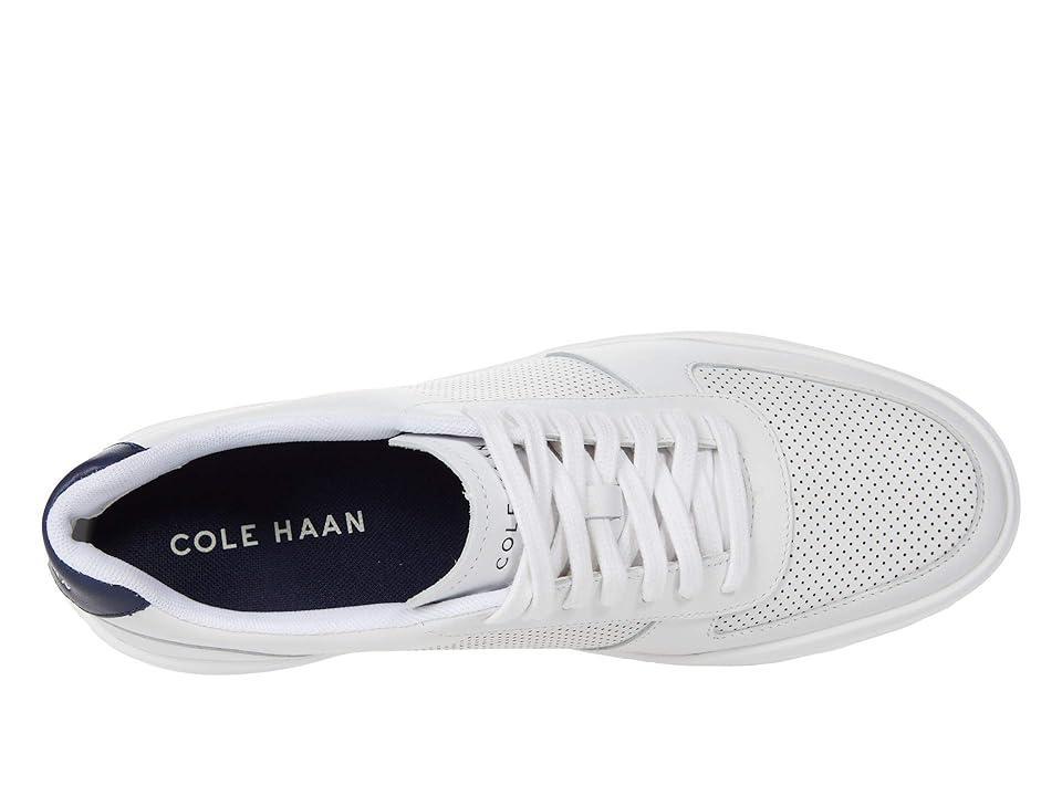 Cole Haan Mens Perforated Leather Sneakers - Peacoat Product Image