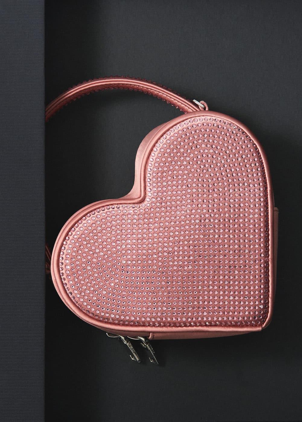 MANGO - Crystal heart bag - One size - Women Product Image