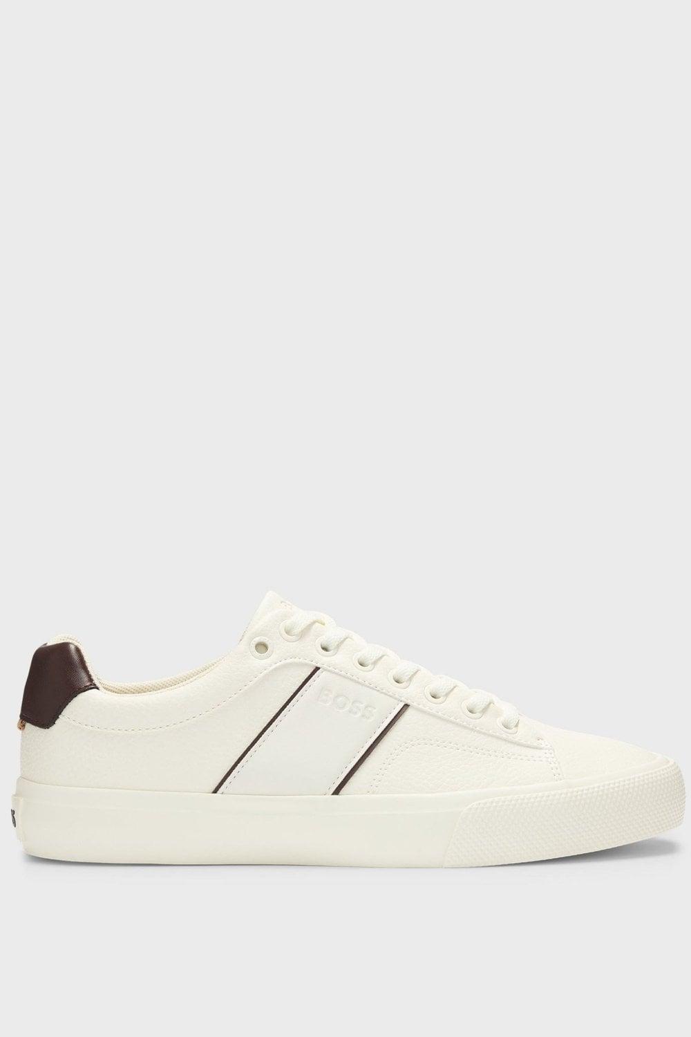 Boss Aiden Low Top Sneakers In White Product Image