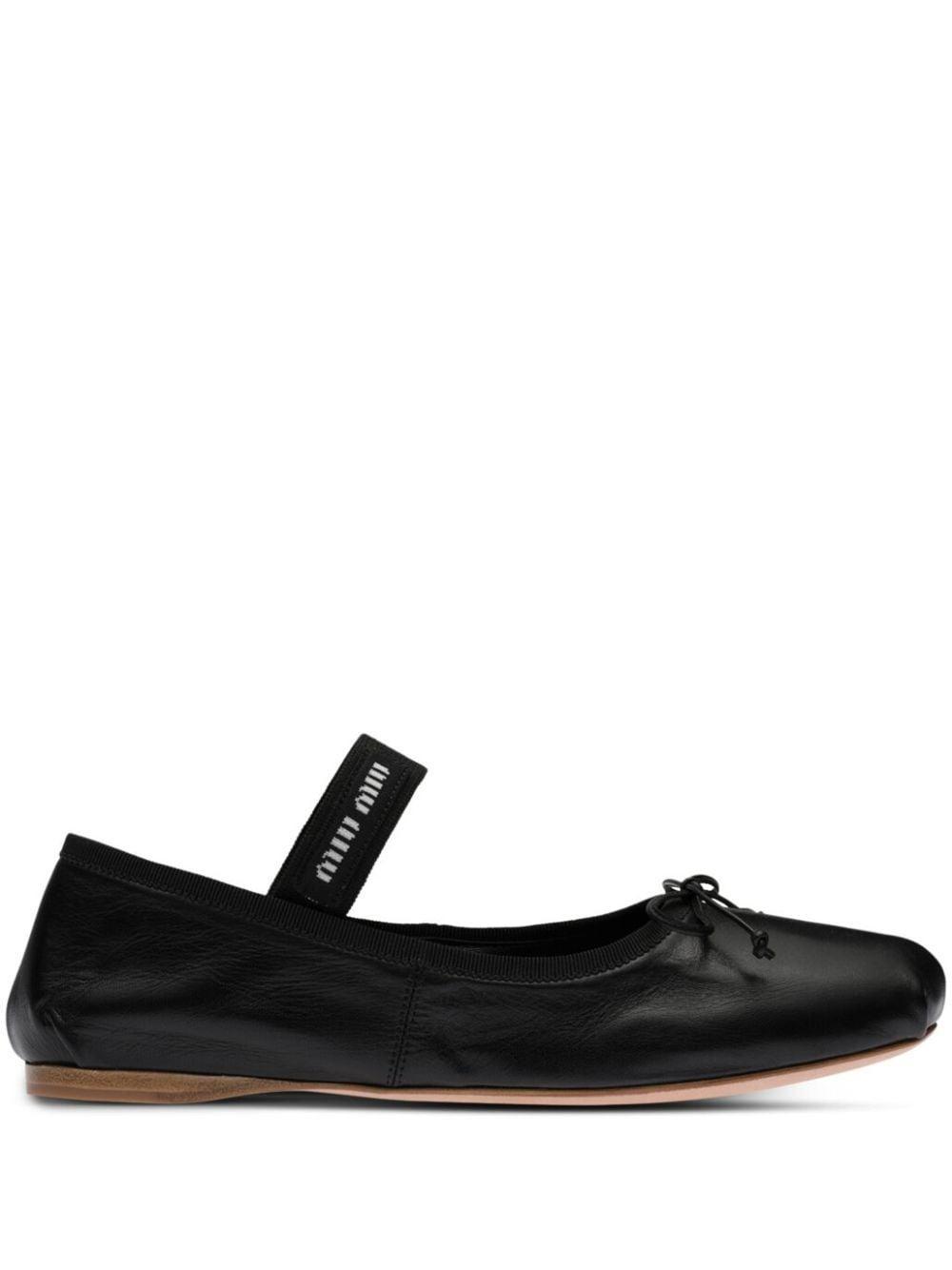 Satin Ballerinas In Nero Product Image