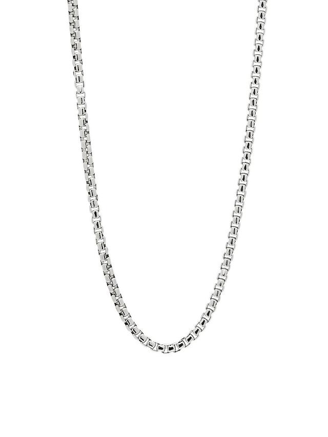 Womens Sterling Silver Box Chain Necklace Product Image