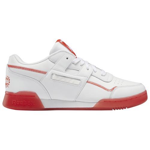 Reebok Mens Workout Plus - Shoes White/Red Product Image