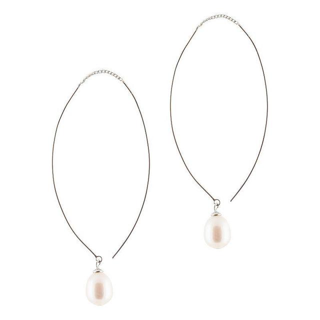 Unbranded Sterling Silver Freshwater Pearl Dangle Earrings, Women's, Size: 7.5", White - Size: 7.5" Product Image