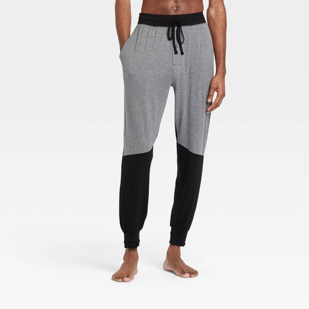 Hanes Premium Mens Colorblock Sleep Jogger Pajama Pants - Black M Product Image