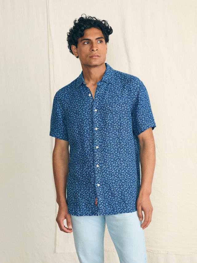 Short-Sleeve Palma Linen Shirt - Oceana Ditsy Male Product Image