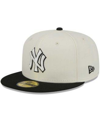 Men's New Era Stone/Black New York Yankees Chrome 59FIFTY Fitted Hat Product Image