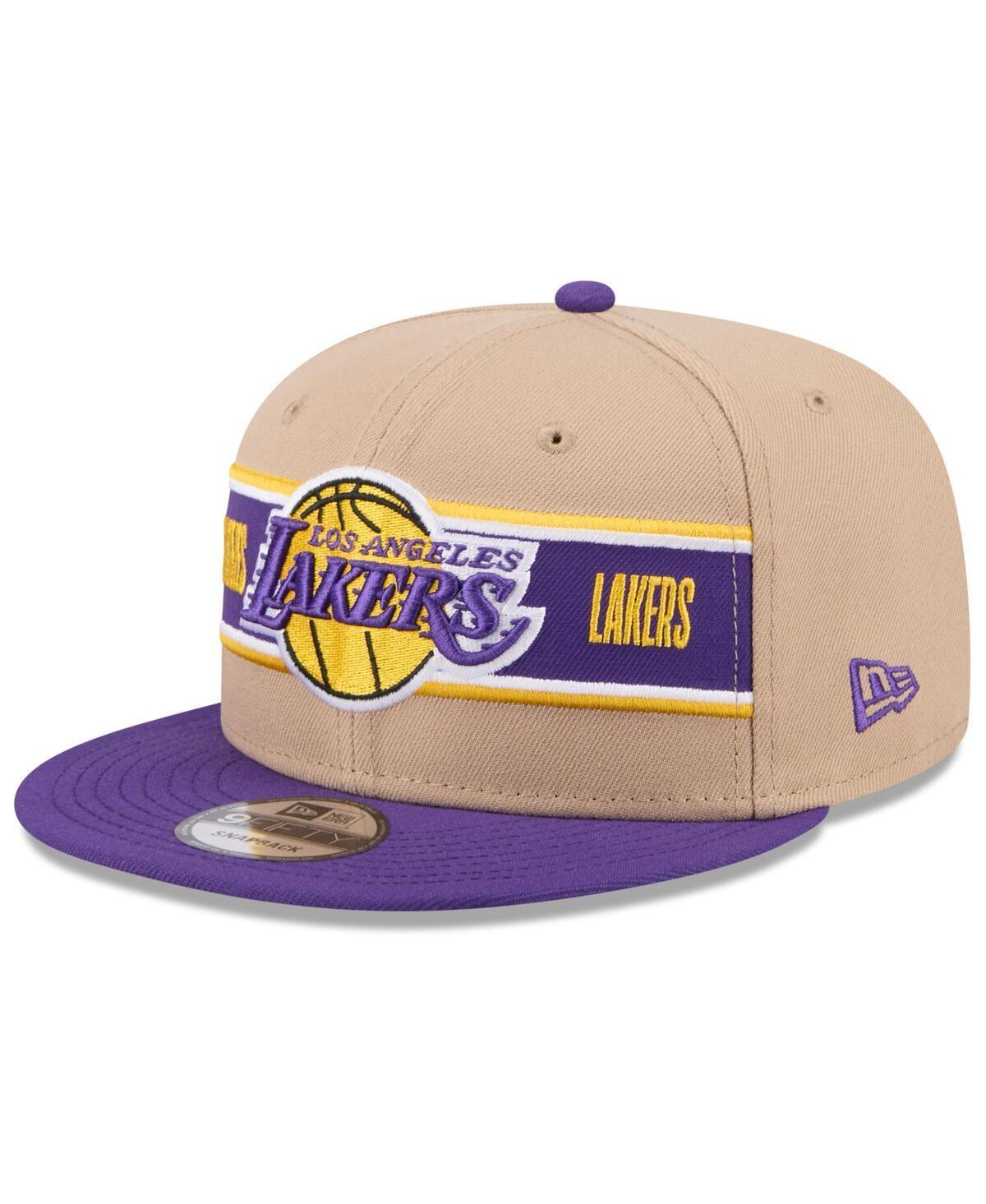 New Era Mens Tan Los Angeles Lakers 2024 Nba Draft 9FIFTY Snapback Hat - Tan, Purple Product Image