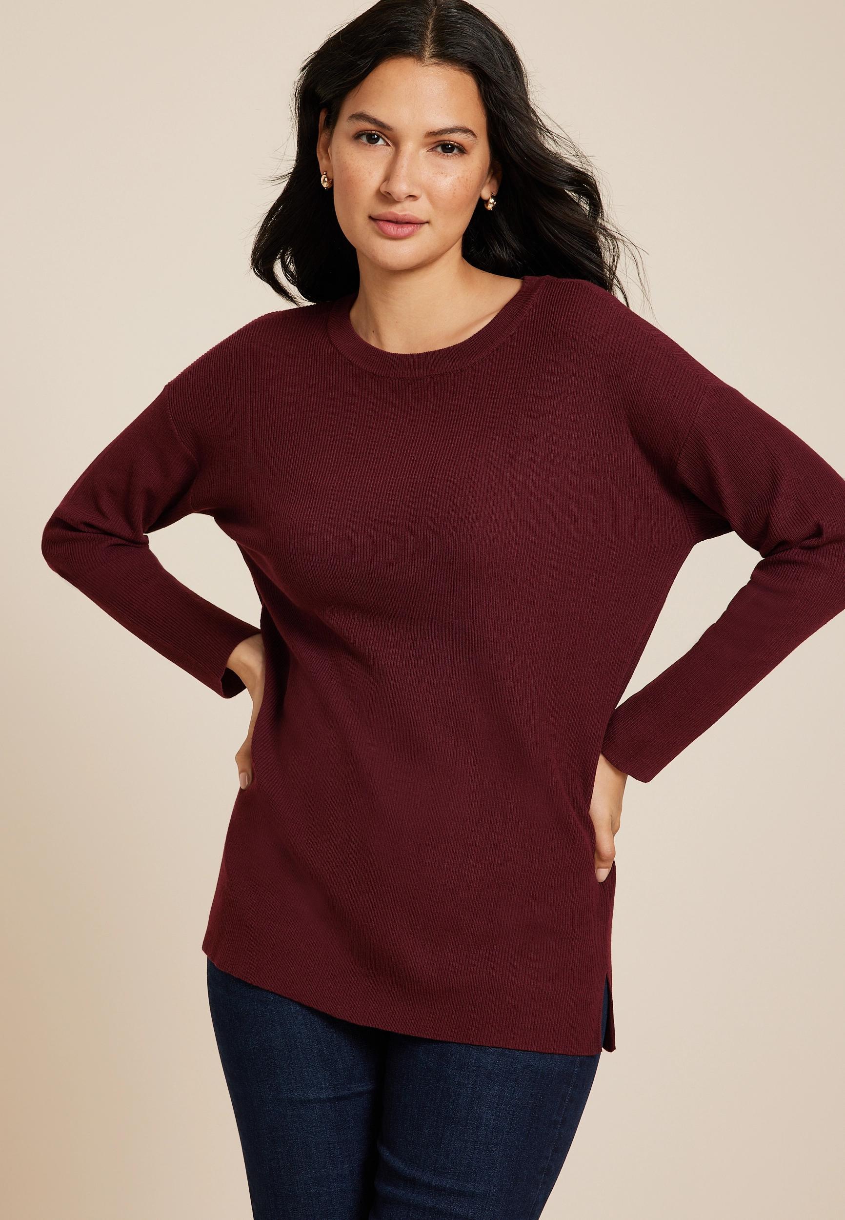 Side Split Tunic Sweater Product Image