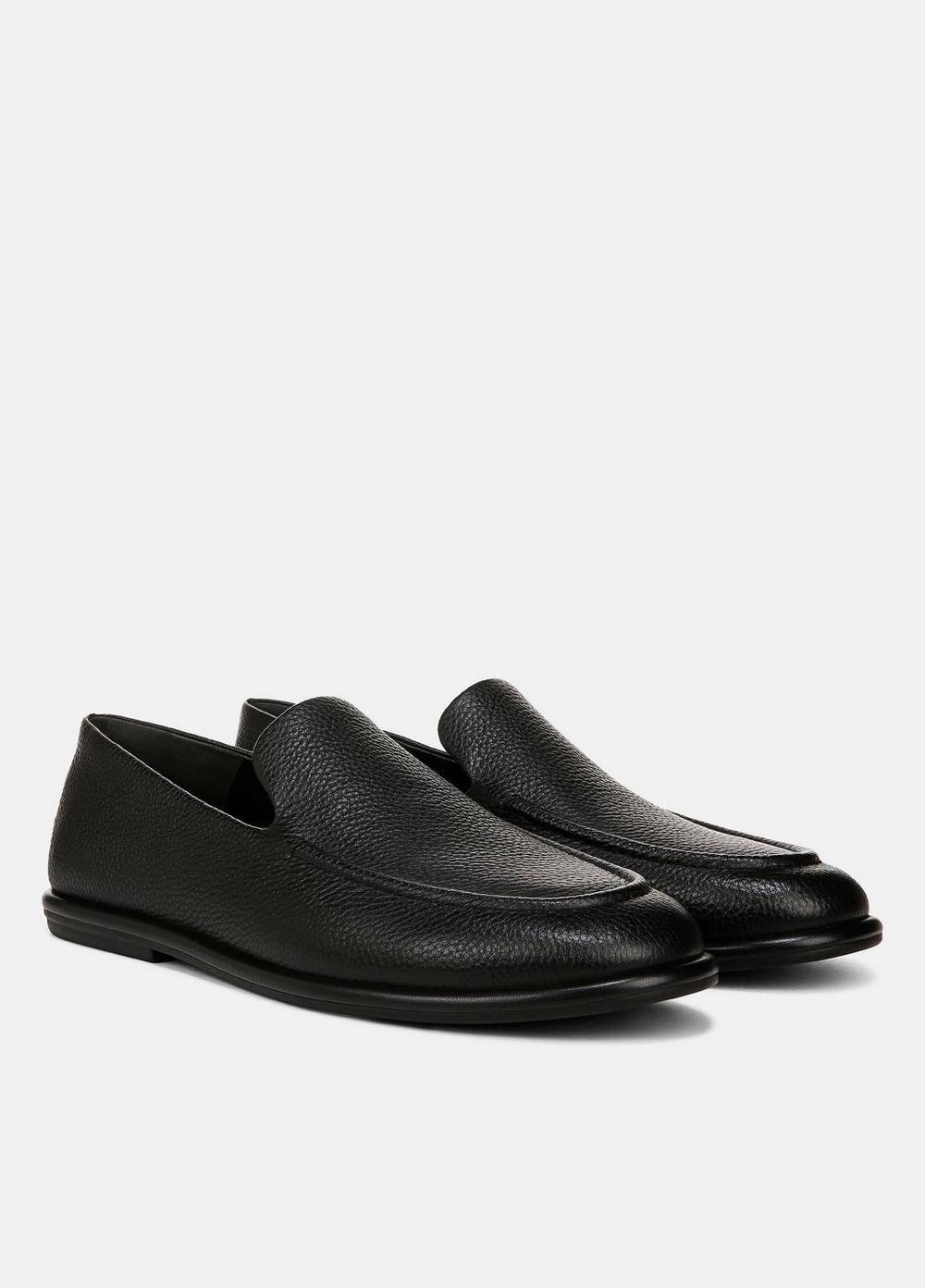 Mens Hann Leather Loafer, Black, Size 10 Vince Product Image