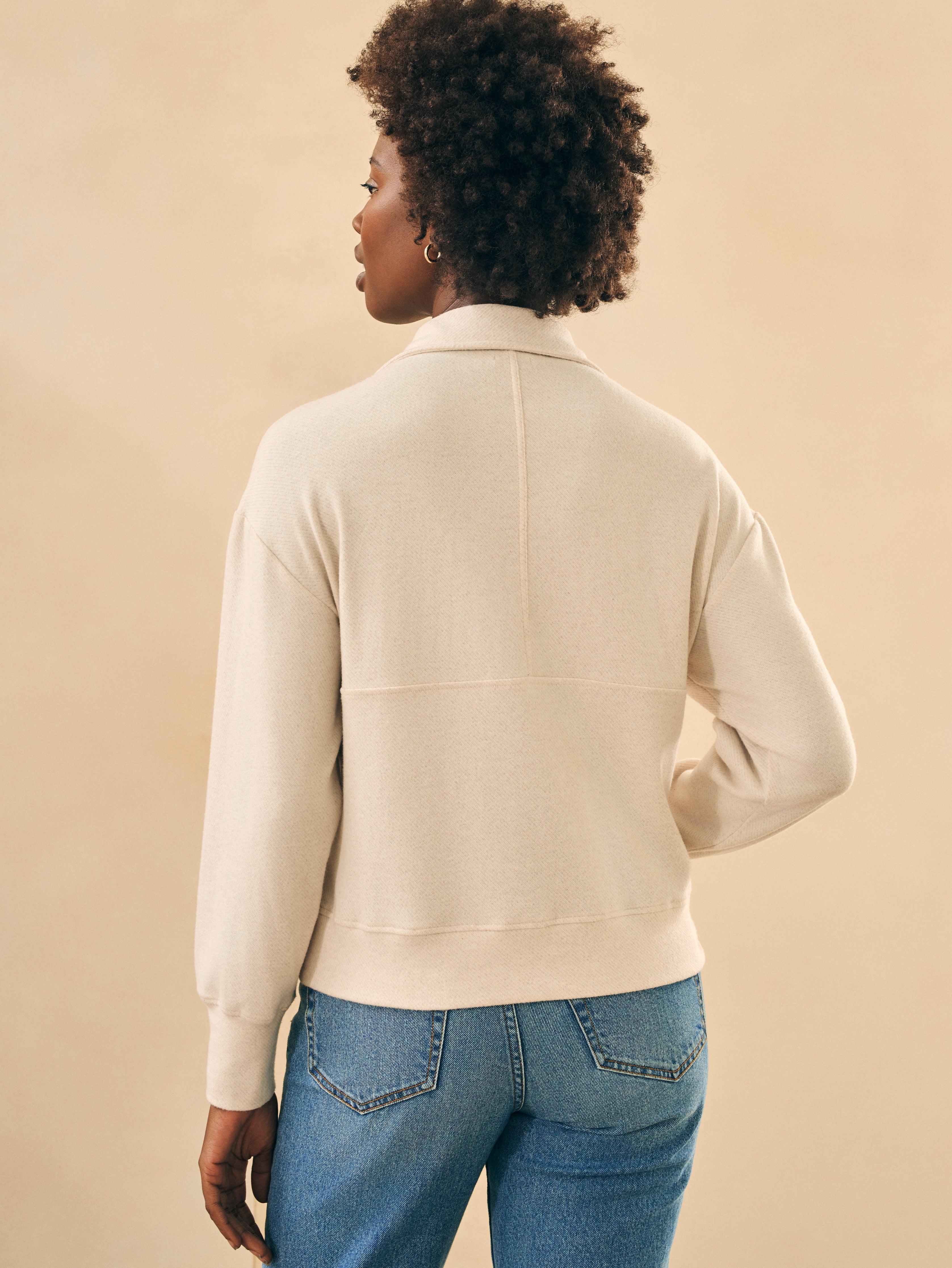 Legend™ Lounge Half Zip Sweatshirt - Off White Female Product Image