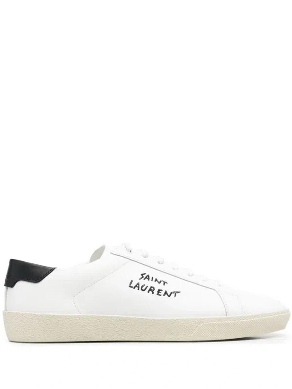 Logo-embroidered Low-top Sneakers In White Product Image