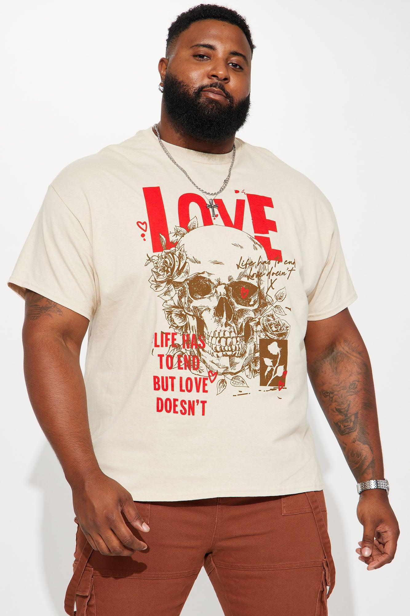 Love Doesn't End Short Sleeve Tee - Tan Product Image