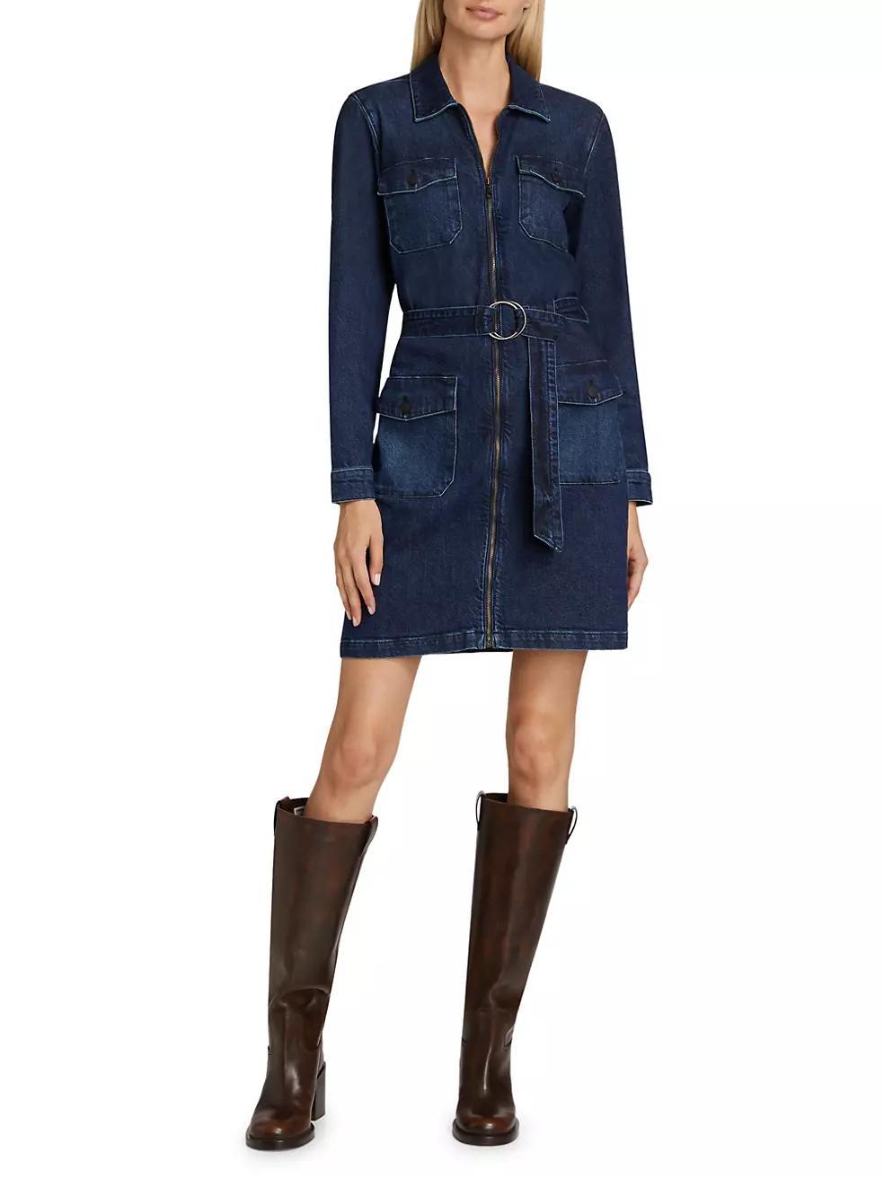 Jefferson Belted Denim Minidress Product Image