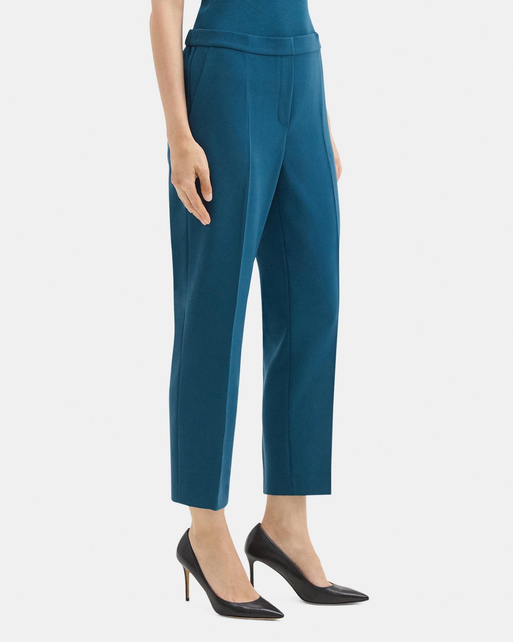 Cropped Slim Pull-On Pant in Crepe Product Image