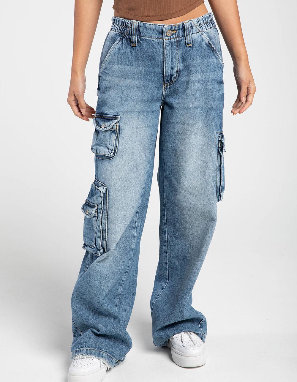 BDG Urban Outfitters Y2K Cyber Womens Denim Cargo Pants Product Image