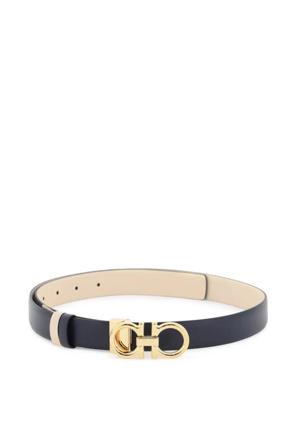 FERRAGAMO Gancini Reversible Belt In Beige Product Image