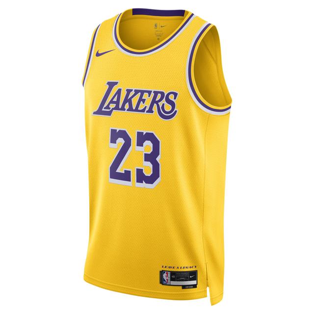 Mens and Womens Nike LeBron James Los Angeles Lakers Swingman Jersey - Gold Product Image