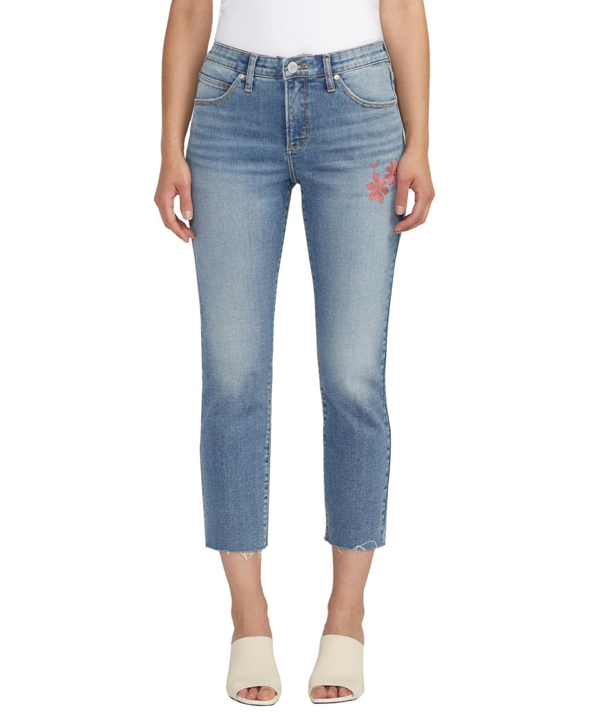 JAG Ruby Raw Hem Mid Rise Crop Straight Leg Jeans Product Image