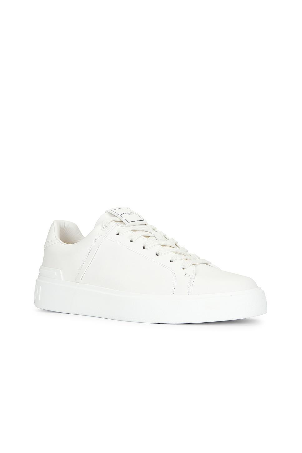 BALMAIN B-Court Sneaker in White Product Image