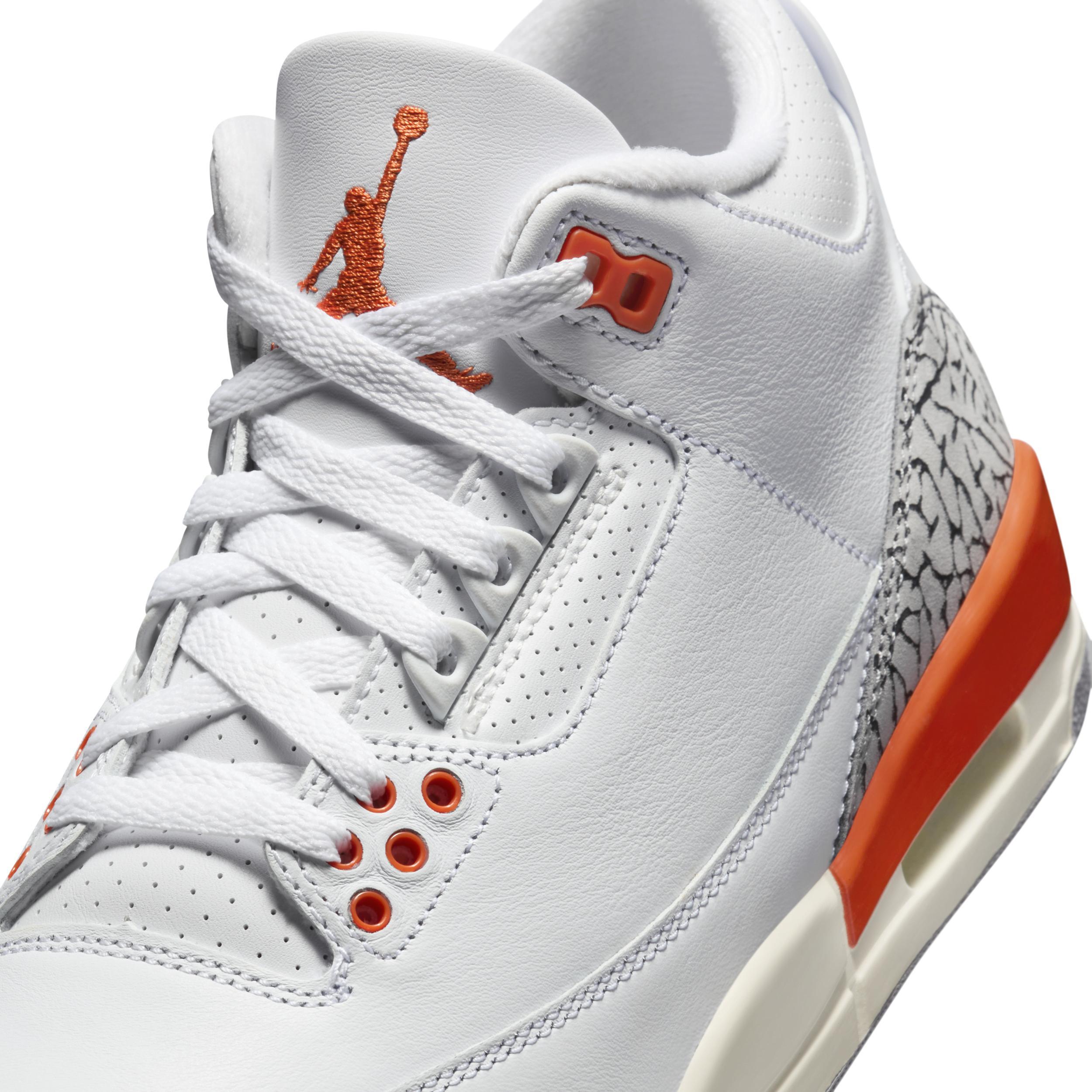 Jordan Womens Retro 3 - Shoes White/Cosmic Clay Product Image