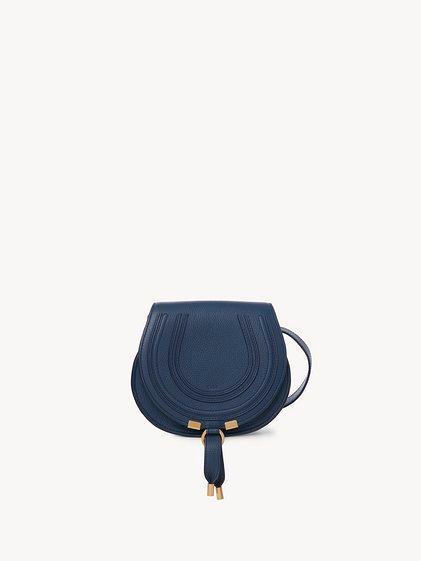 Small Marcie saddle bag in grained leather Product Image