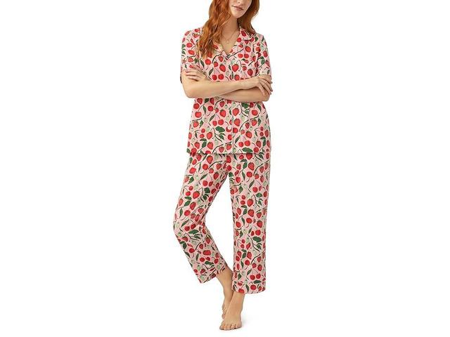 Bedhead PJs Short Sleeve Cropped PJ Set (Berry Bliss) Women's Pajama Sets Product Image