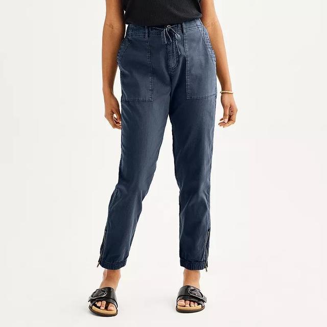 Womens Sonoma Goods For Life Zip Hem Core Utility Jogger Pants Product Image