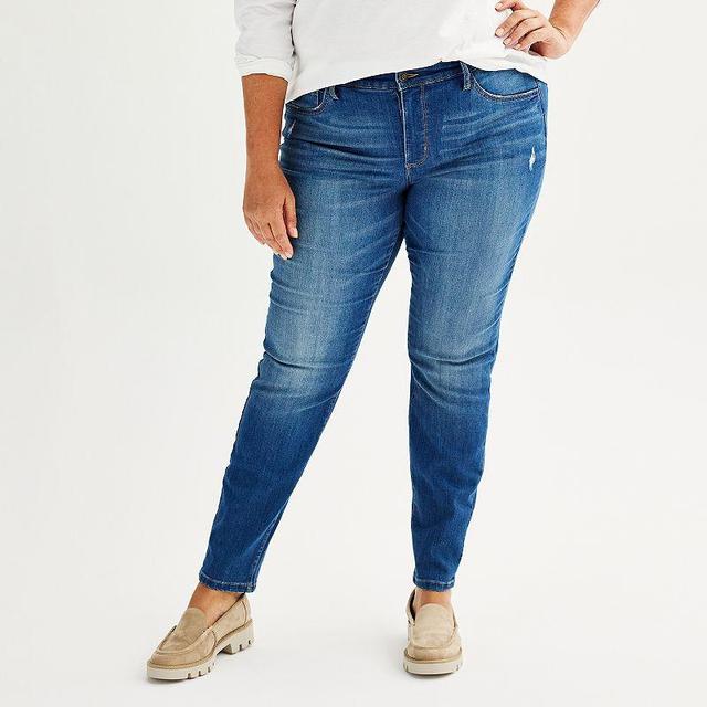 Plus Size Sonoma Goods For Life Skinny Jeans, Womens Blue Product Image