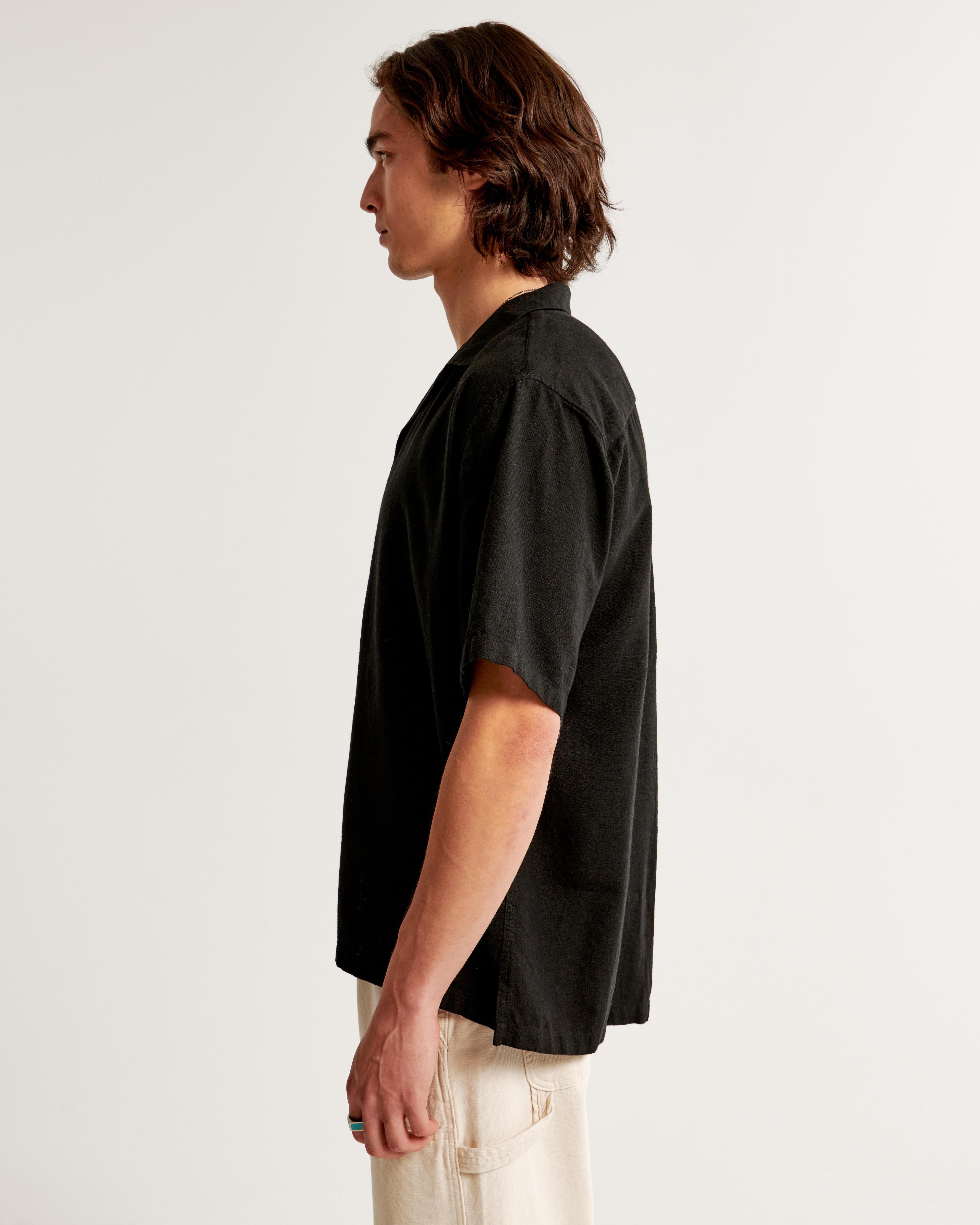 Camp Collar Summer Linen-Blend Shirt Product Image