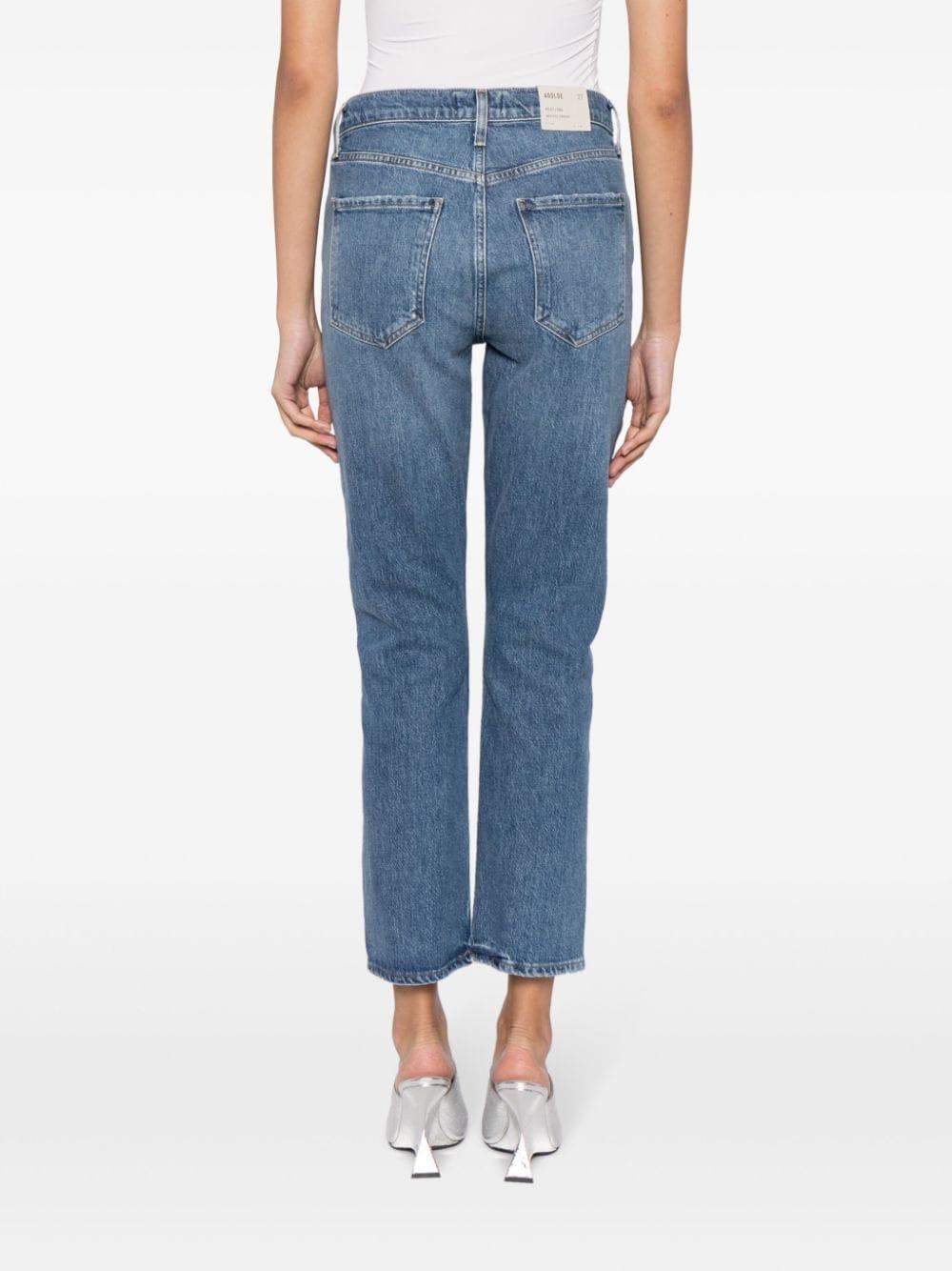 AGOLDE Riley Cropped Jeans In Blue Product Image