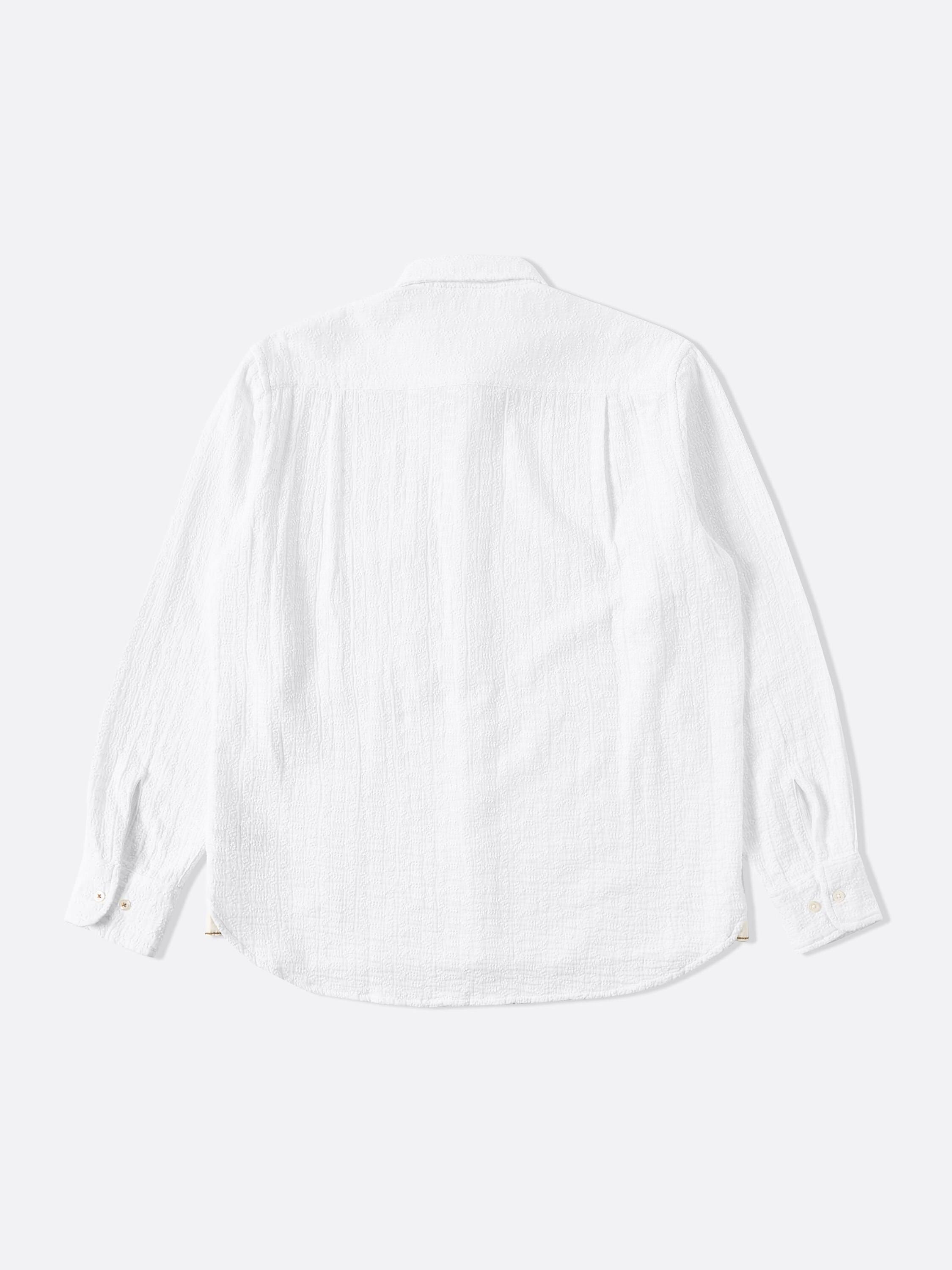 Universal Works Square Pocket Shirt in White Bobble Cotton Product Image