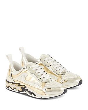 Sandro Womens Flame Metallic Trainer Sneakers Product Image